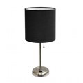 All The Rages All The Rages LT2024-BLK Outlet and Fabric Shade with Charging LimeLights Stick Lamp ; Black LT2024-BLK
